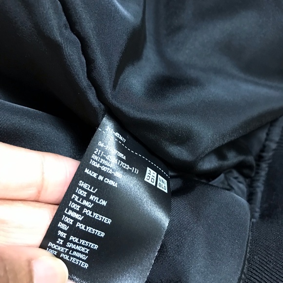 Uniqlo Black Satin Bomber Jacket - Picture 6 of 7